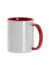 Tasse de couleur intérieure/poignée de 11 oz, rouge