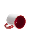 Tasse de couleur intérieure/poignée de 11 oz, rouge
