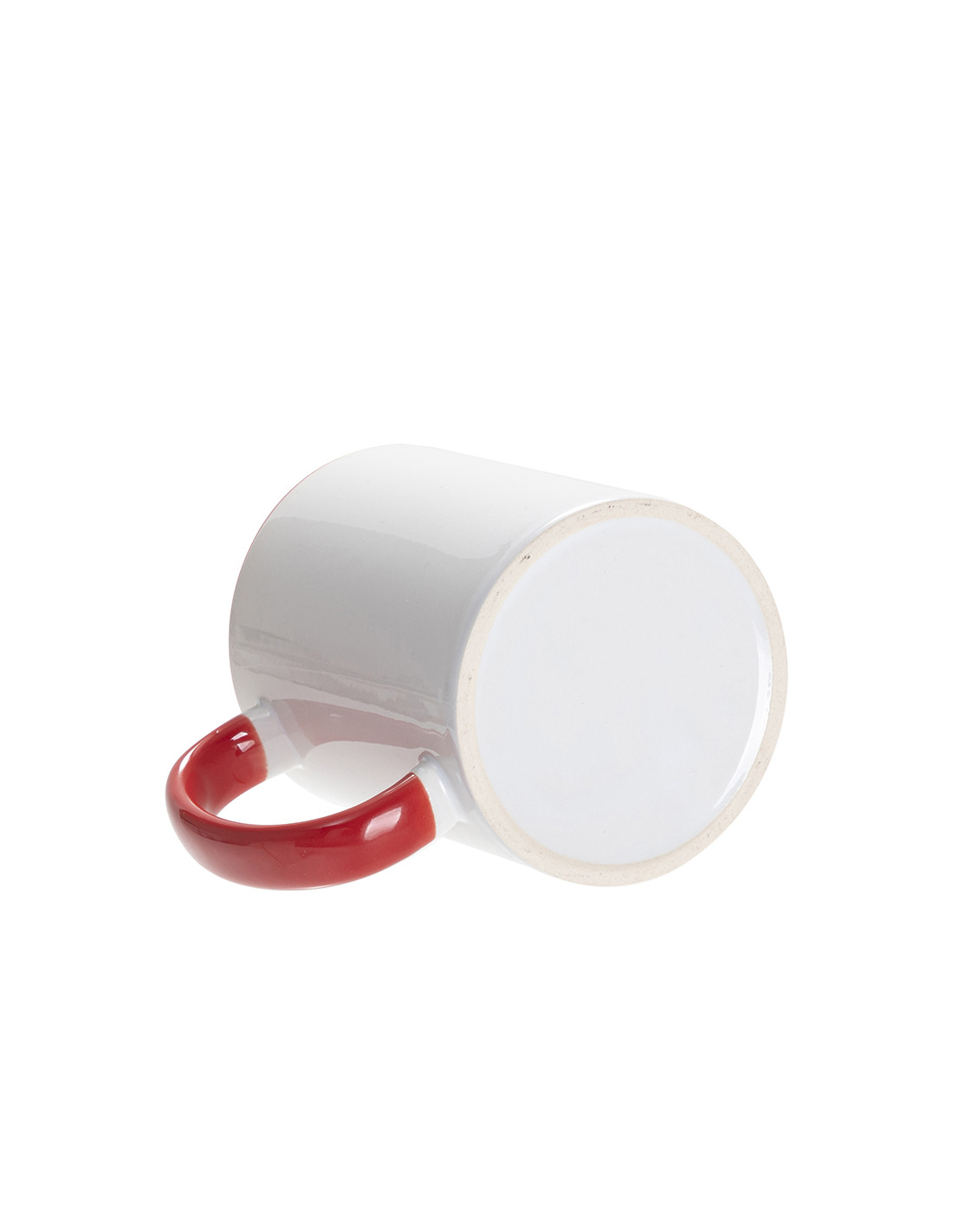 Tasse de couleur intérieure/poignée de 11 oz, rouge