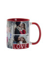 Tasse de couleur intérieure/poignée de 11 oz, rouge