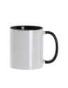 Tasse de couleur intérieure/poignée de 11 oz-noir