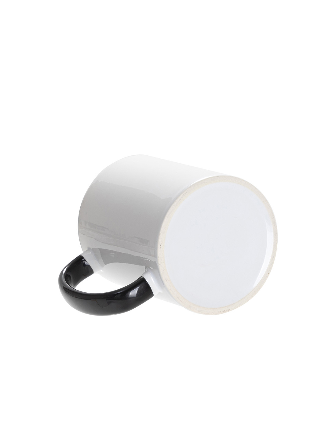 Tasse de couleur intérieure/poignée de 11 oz-noir