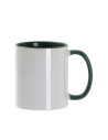 Tasse de couleur intérieure/poignée de 11oz-vert