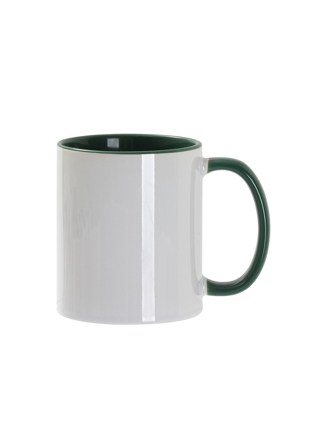 Tasse de couleur intérieure/poignée de 11oz-vert