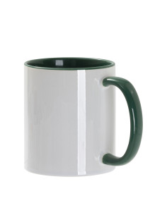 Tasse de couleur intérieure/poignée de 11oz-vert 2