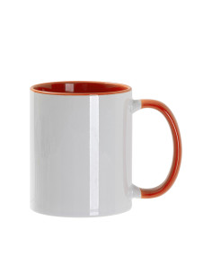 Tasse de couleur intérieure/poignée de 11 oz-Orange