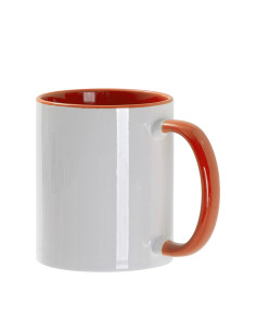 Tasse de couleur intérieure/poignée de 11 oz-Orange 2