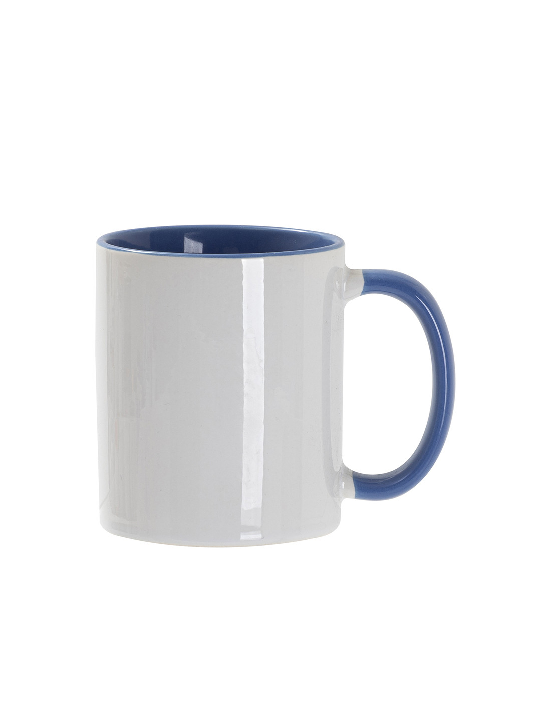 Tasse de couleur intérieure/poignée de 11 oz, bleu clair