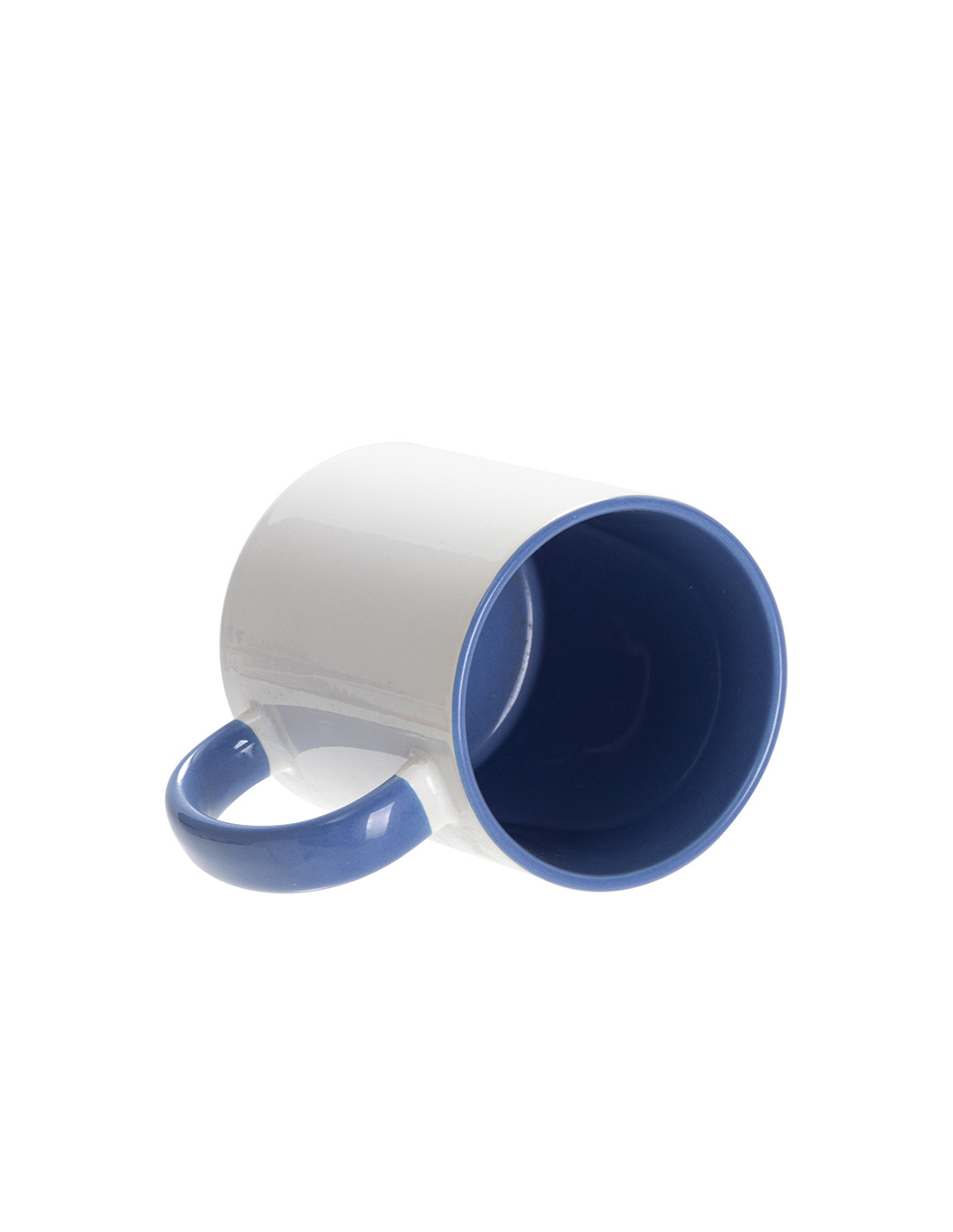 Tasse de couleur intérieure/poignée de 11 oz, bleu clair