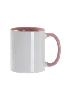 Tasse de couleur intérieure/poignée de 11 oz, rose