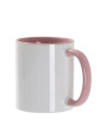 Tasse de couleur intérieure/poignée de 11 oz, rose
