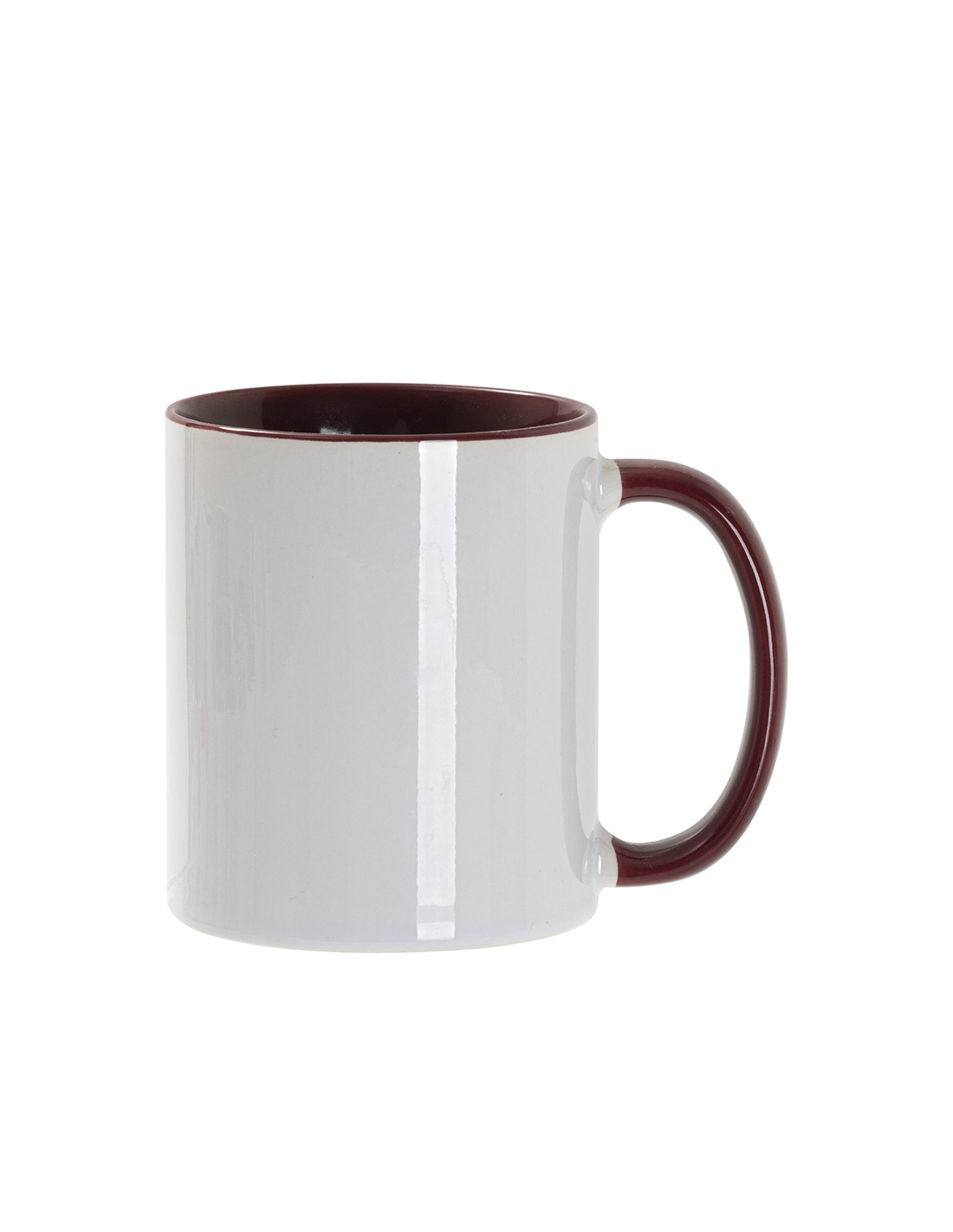 Tasse de couleur intérieure/poignée de 11 oz-marron