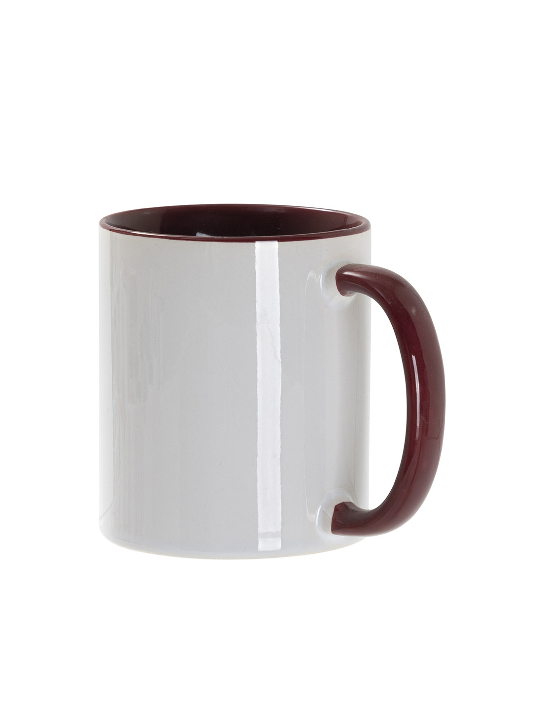 Tasse de couleur intérieure/poignée de 11 oz-marron