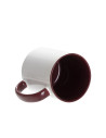 Tasse de couleur intérieure/poignée de 11 oz-marron