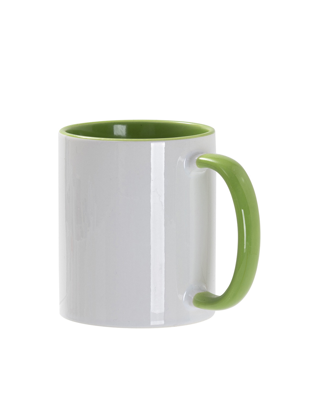 Tasse de couleur intérieure/poignée de 11oz-Vert clair