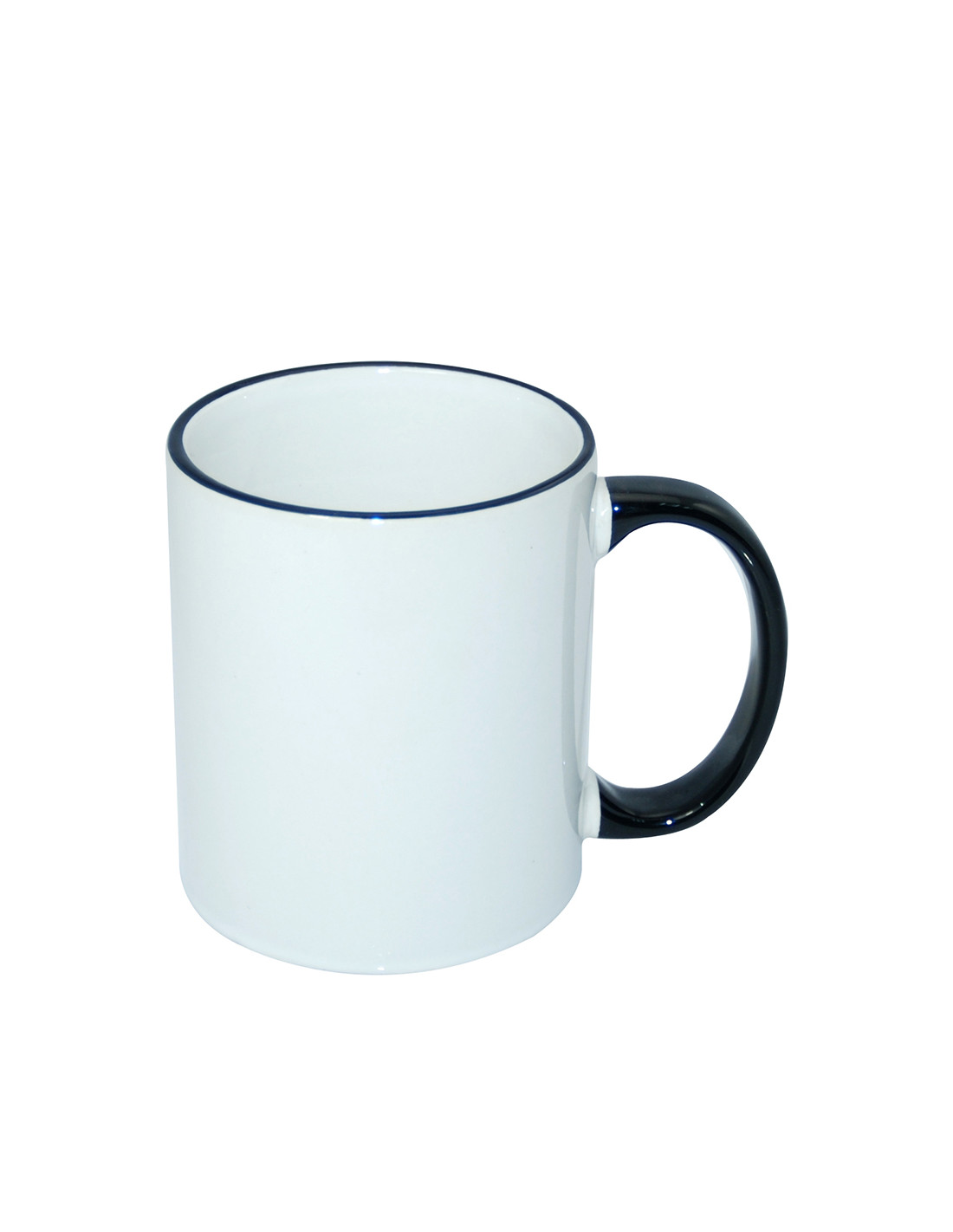 Tasse à poignée à bord de 11 oz - Noir