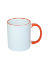 Tasse à poignée à bord de 11 oz - Orange