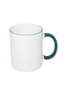 Tasse à poignée à bord de 11 oz - Vert