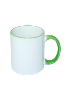 Tasse à poignée à bord de 11 oz - Vert clair 2