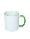 Tasse à poignée à bord de 11 oz - Vert clair