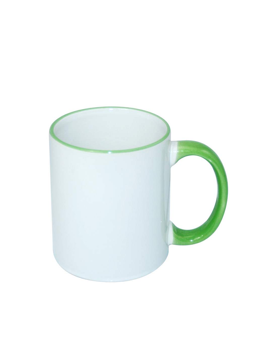 Tasse à poignée à bord de 11 oz - Vert clair