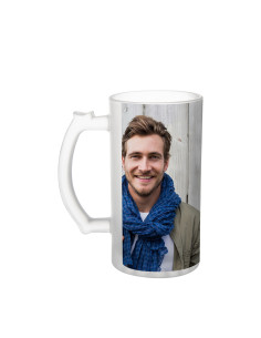 Chope à bière en verre de 16 oz - Verre givré 2