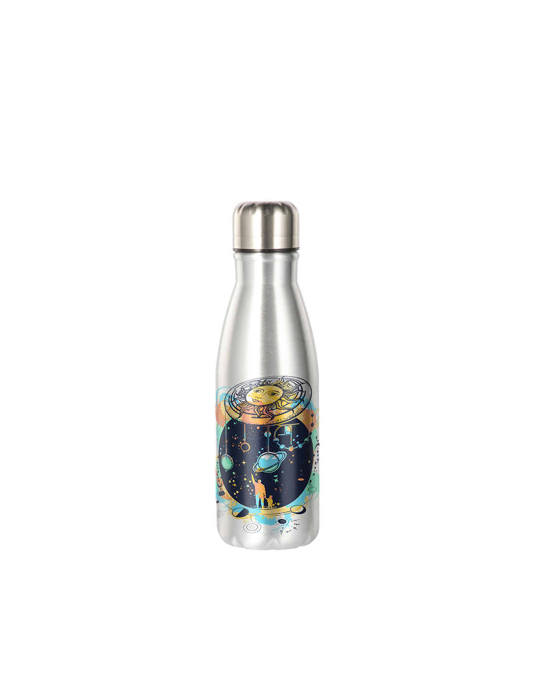 Bouteille en forme de cola en aluminium de 17 oz/500 ml (argent)