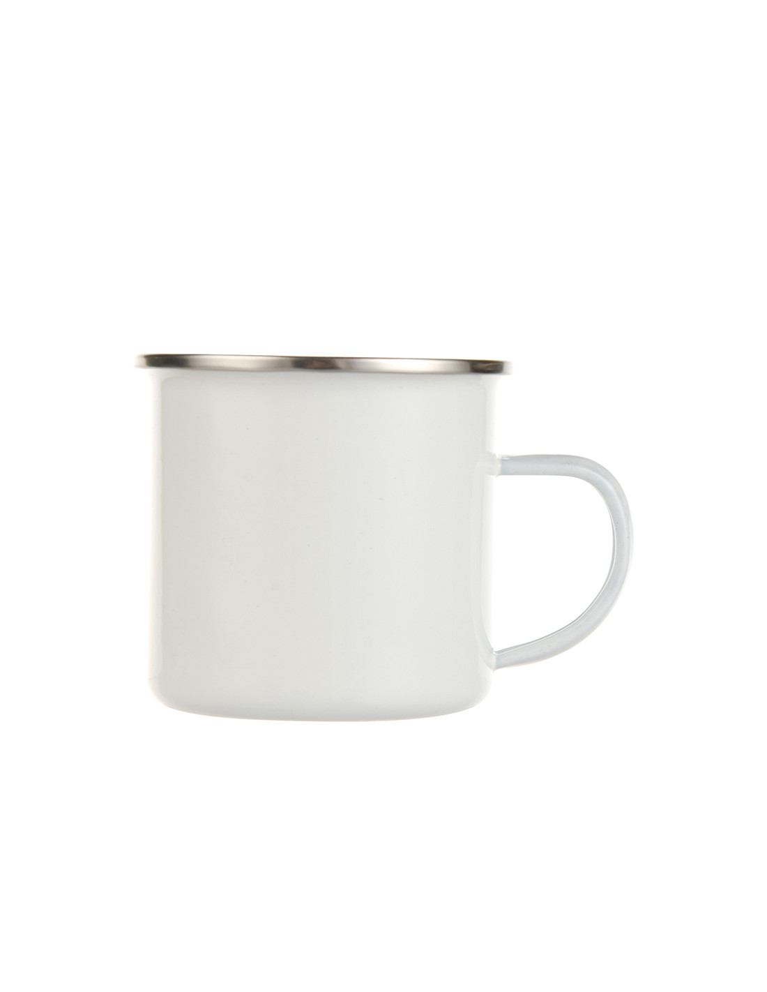 Tasse en émail de 12 oz avec fond plat