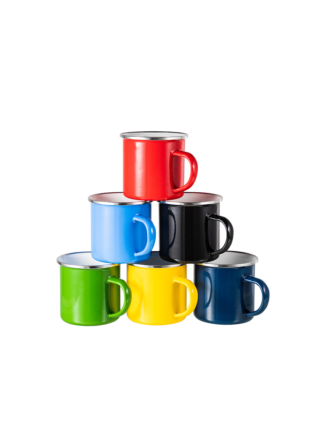 Tasse en émail de 12 oz avec fond plat