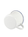 Tasse en émail de 12 oz/360 ml (bord bleu)