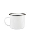 Tasse en émail de 12 oz/360 ml (bord noir)