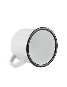Tasse en émail de 12 oz/360 ml (bord noir) 2