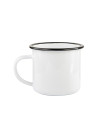 Tasse en émail de 12 oz/360 ml (bord noir)