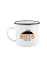 Tasse en émail de 12 oz/360 ml (bord noir)