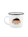 Tasse en émail de 12 oz/360 ml (bord noir)