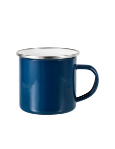 Tasse en émail coloré de 12 oz/360 ml (bleu foncé)