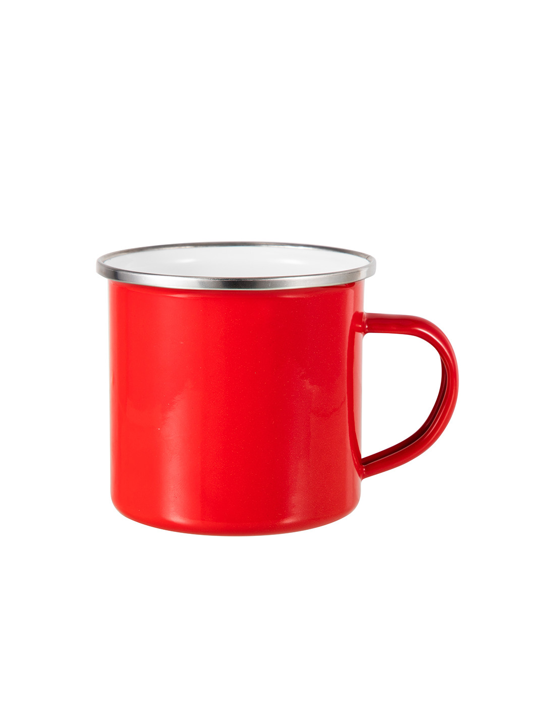 Tasse en émail coloré de 12 oz/360 ml (rouge)