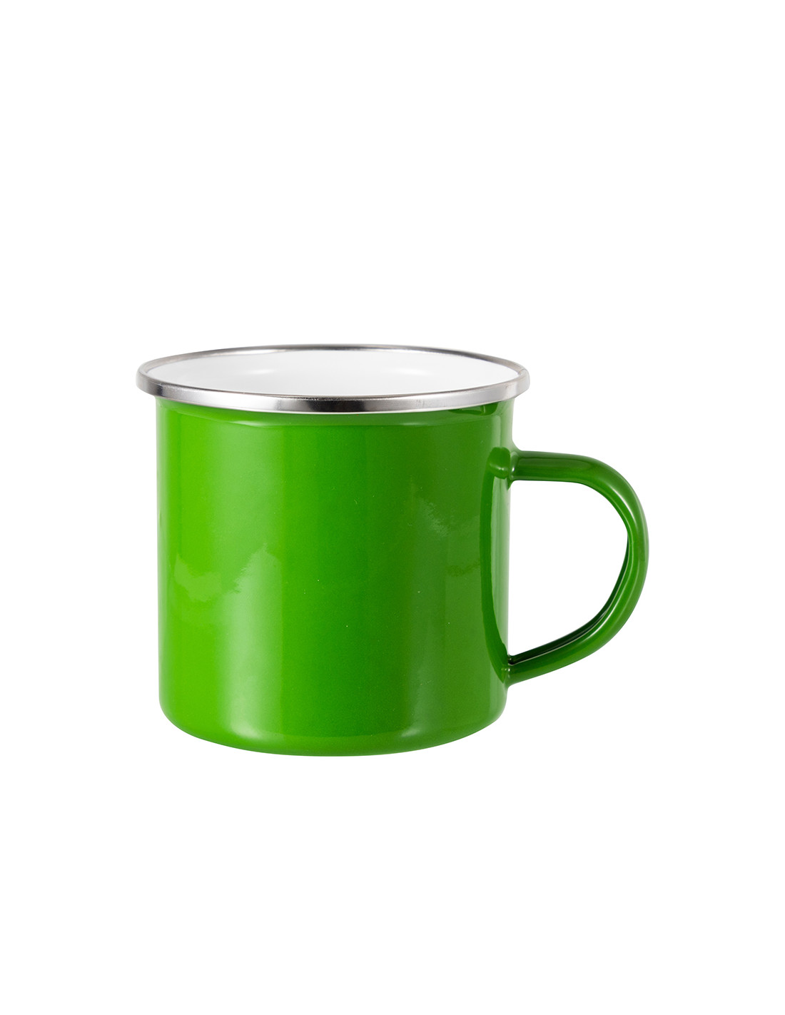 Tasse en émail coloré de 12 oz/360 ml (vert)