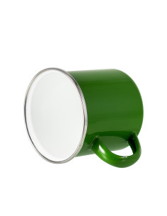 Tasse en émail coloré de 12 oz/360 ml (vert) 2