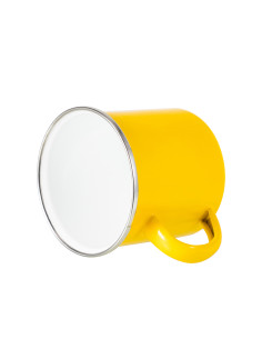Tasse en émail coloré de 12 oz/360 ml (jaune) 2