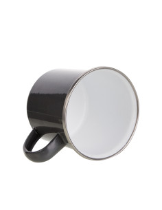 Tasse en émail coloré de 12 oz/360 ml (gris noir) 2