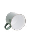 Tasse en émail coloré de 12 oz/360 ml (gris vert)