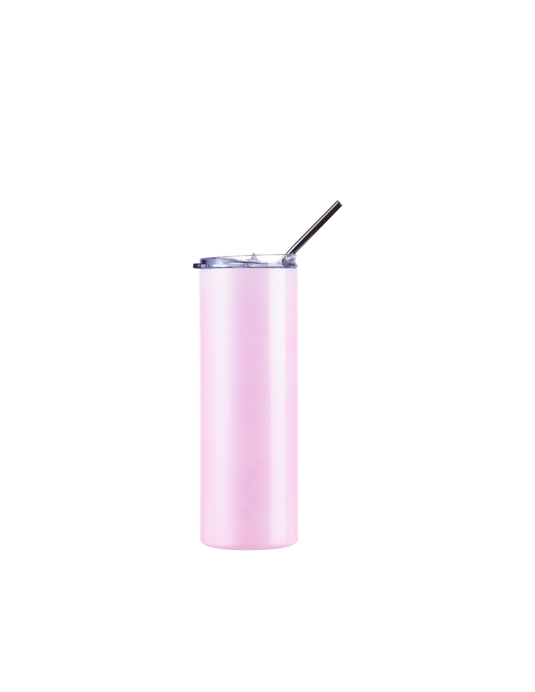 Gobelet SS à couleur changeante de 20 oz/600 ml avec paille et couvercle (sensible à la chaleur, bleu clair à rose)