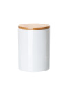 Pot de rangement en céramique de 25 oz avec couvercle en bambou
