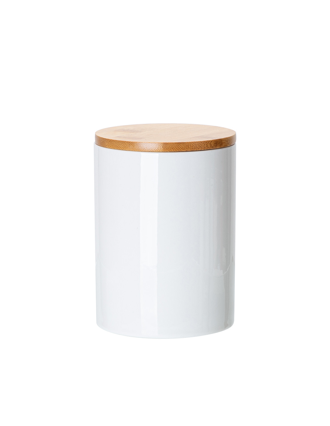 Pot de rangement en céramique de 25 oz avec couvercle en bambou