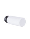 Bouteille d'eau en aluminium de 20 OZ/650 ml avec bouchon noir (blanc)