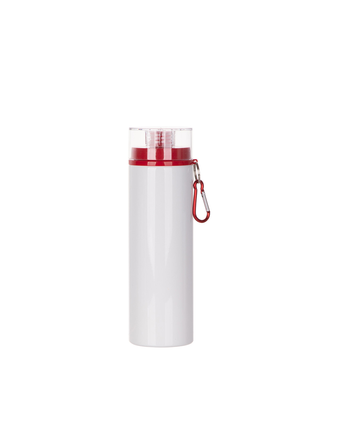 Bouteille en aluminium de 27 oz/800 ml avec couvercle rouge (blanc)