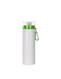 Bouteille en aluminium de 27 oz/800 ml avec couvercle vert (blanc)