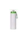 Bouteille en aluminium de 27 oz/800 ml avec couvercle vert (blanc)