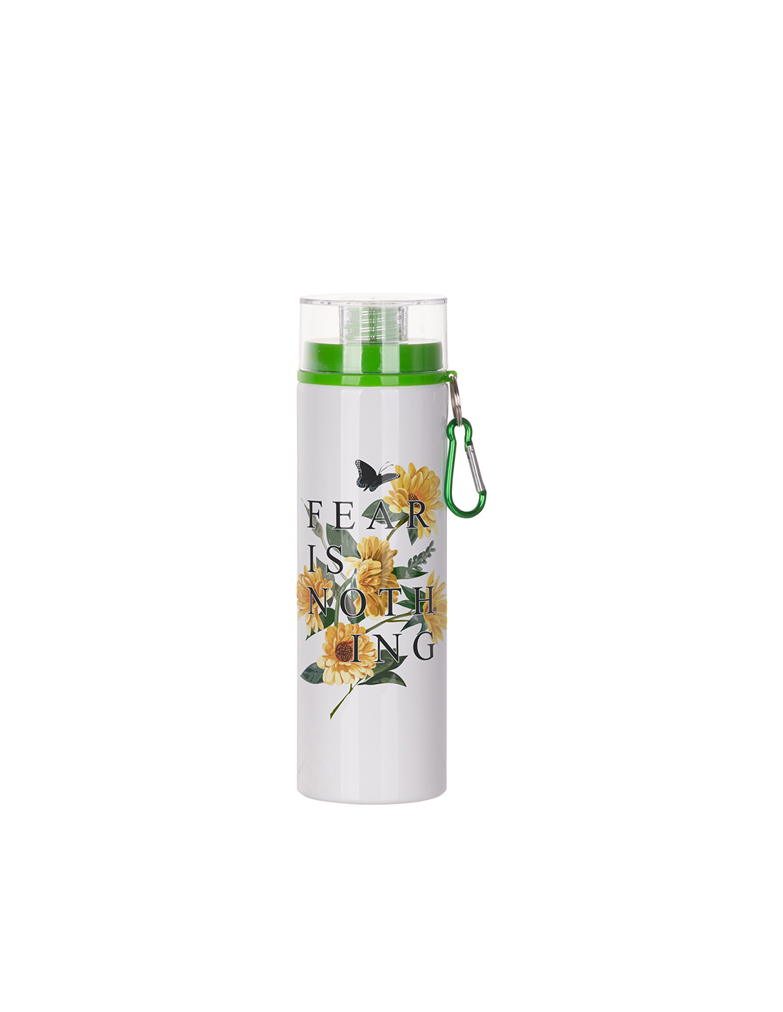 Bouteille en aluminium de 27 oz/800 ml avec couvercle vert (blanc)